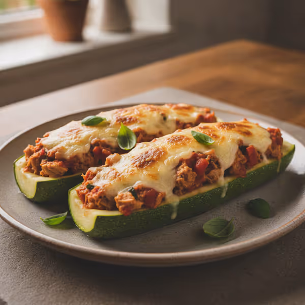 Courgettes farcies au thon