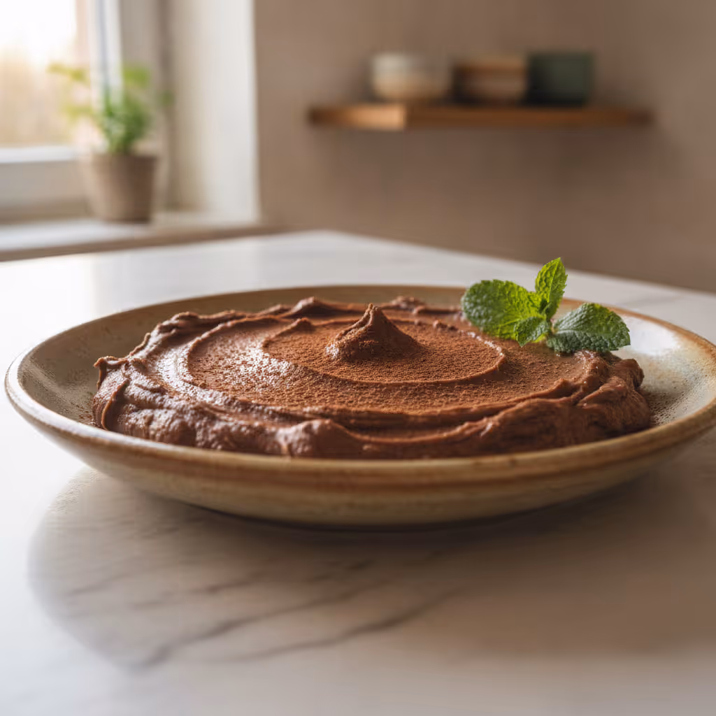 Crème au chocolat low carb, prêt à servir