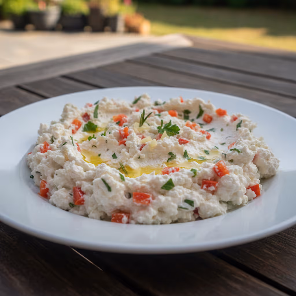 Crème de feta au poivron, prêt à servir